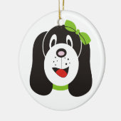 Gelukkig domme puppy maatwerk ornament (Links)