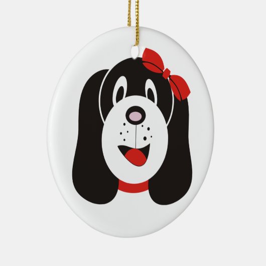 Gelukkig domme puppy maatwerk ornament (Rechts)