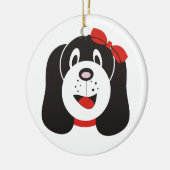 Gelukkig domme puppy maatwerk ornament (Links)