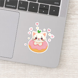 Gelukkig Donut Kitty Sticker
