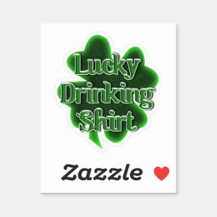 Gelukkig Drink Shirt St. Patrick's Day Sticker