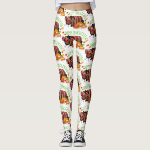 gelukkig drink turkije dankzij thanksgiving leggings