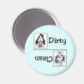 Gelukkig/droevig schoon Vuil Vaatwasser Magneet (Voorkant / Achterkant)