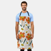 Gelukkig droog geverfd bloei naadloos  patroon. schort (Gedragen)