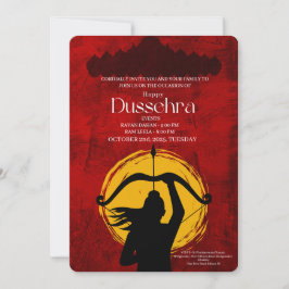 Gelukkig Dussehra-vieringsuitnodiging Kaart