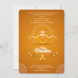 Gelukkig Dussehra-vieringsuitnodiging Kaart