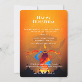 Gelukkig Dussehra-vieringsuitnodiging Kaart