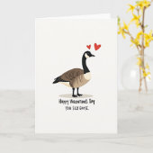 Gelukkig Dwaze Gans Valentijnskaart Kaart (Gele Bloem)