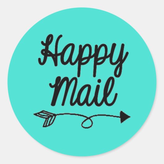 Gelukkig e-mail sticker met pijlontwerp (Voorkant)