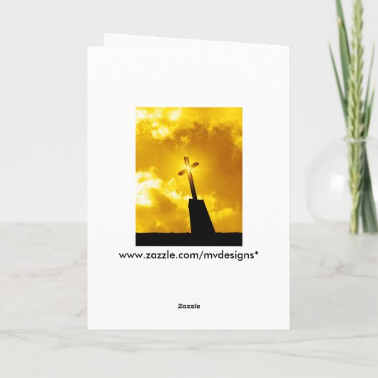 Gelukkig Easter Religieus Wenskaart Feestdagen Kaart (Achterkant)