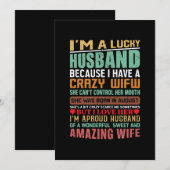 Gelukkig echtgenoot gekke vrouw augustus vrouw ver feestdagenkaart (Voorkant / Achterkant)