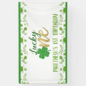 Gelukkig een eerste verjaardag banner (Verticaal)