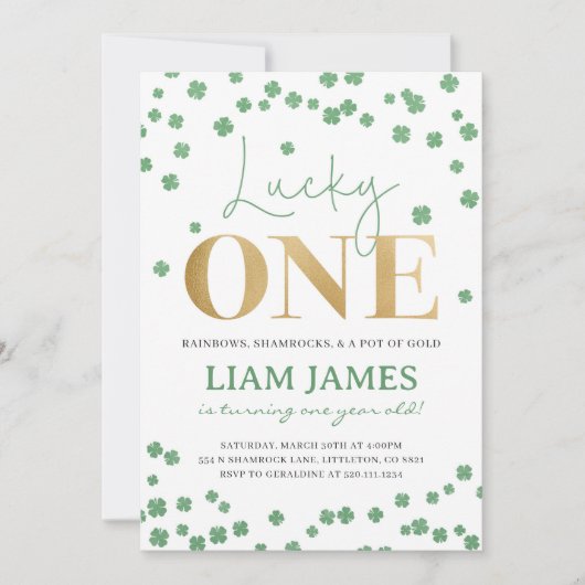 Gelukkig een eerste verjaardag St. Patrick's uitno Kaart (Voorkant)