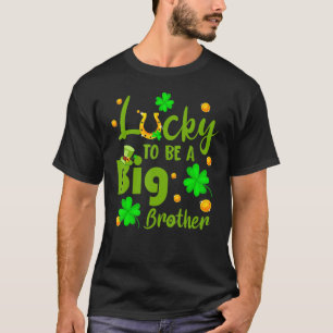Gelukkig een grote broer St Patrick's Day Gender T-shirt