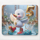 Gelukkig eendje met #5 ballon muismat (Voorkant)