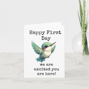Gelukkig eerste dag, nieuwe werknemerkaart kaart