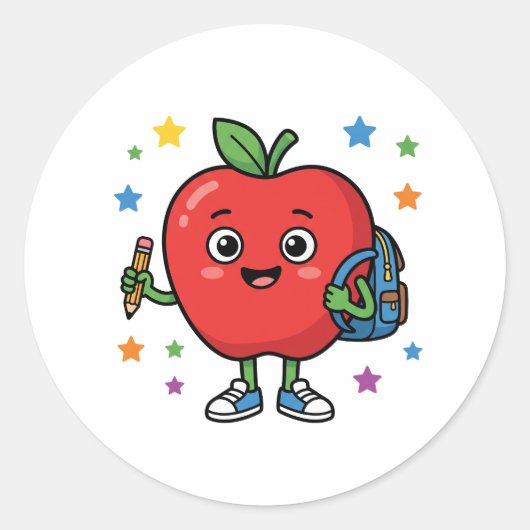 Gelukkig eerste dag sticker (Voorkant)