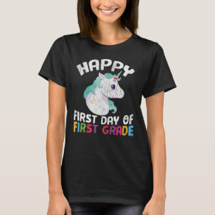 Gelukkig Eerste Klas Eenhoorn Eerste Schooldag Cad T-shirt