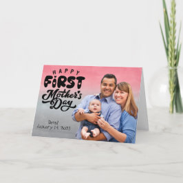 Gelukkig eerste Moederdag aangepaste fotokaart Feestdagen Kaart