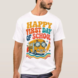 Gelukkig eerste schooldag Bus T-shirt