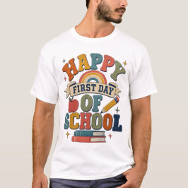 Gelukkig eerste schooldag Retro T-shirt