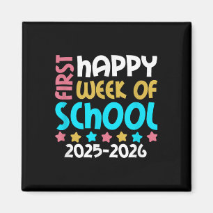 Gelukkig eerste schoolweek 2025 2026 Meisjes terug Magneet