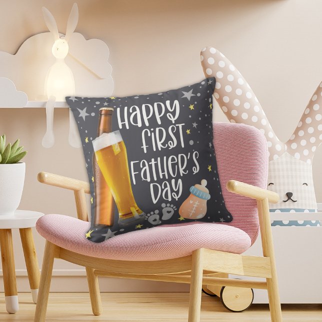 Gelukkig eerste Vaderdag Cute Speelse Worp Kussen (Creator heeft geüpload)