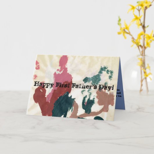 Gelukkig Eerste Vaderdag! Kaart (Gele Bloem)