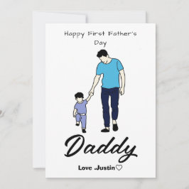 Gelukkig eerste Vaderdag Kaart Zoet en Hartverwarm