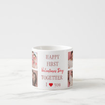 Gelukkig eerste Valentijnsdag samen espresso mok