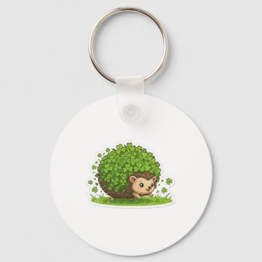 Gelukkig Egeltje St.Patrick's Day Sleutelhanger (Voorkant)