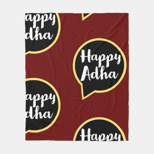 Gelukkig Eid Al-Adha Fleece Deken (Voorkant)