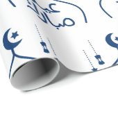 Gelukkig Eid Al-Fitr Mubarak White Cadeaupapier (Rol Hoek)