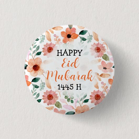 Gelukkig Eid Mubarak 1445 H Aangepast Ronde Button 3,2 Cm (Voorkant)