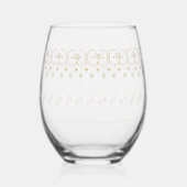 Gelukkig Eid . Wijnglas Zonder Voet (Voorkant)