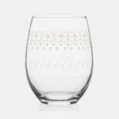 Gelukkig Eid . Wijnglas Zonder Voet (Achterkant)