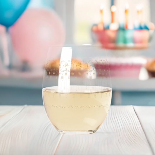 Gelukkig Eid . Wijnglas Zonder Voet (Insitu (Baby Shower))