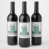 Gelukkig Einddag Wijn Etiket (Flessen)