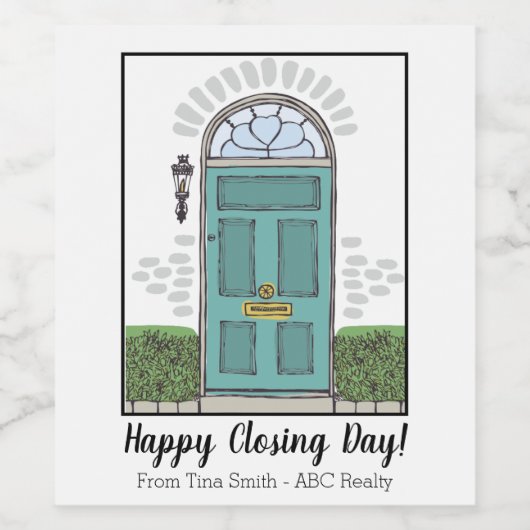 Gelukkig Einddag Wijn Etiket (Enkel label)