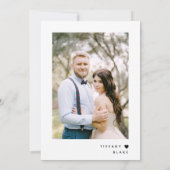 Gelukkig Eindfeest Ontvangst Bruiloft Foto Kaart (Achterkant)