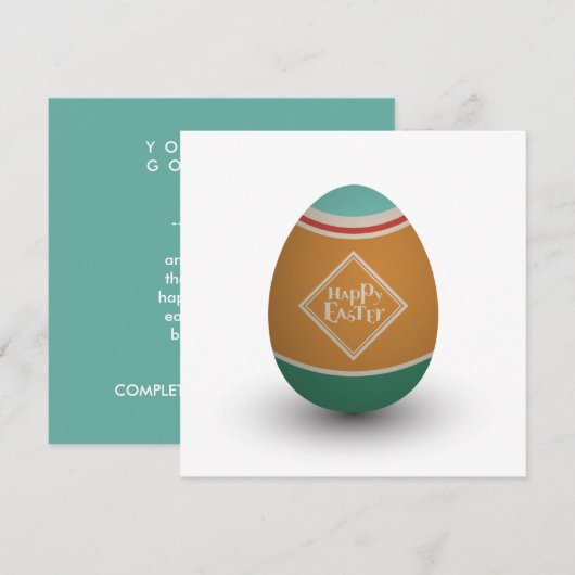 gelukkig eitje kaart (Voorkant / Achterkant)