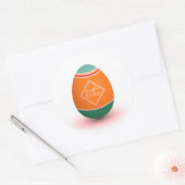 gelukkig eitje ronde sticker (Envelop)