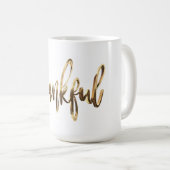 Gelukkig Elegant Faux Gold Script-Thanksgiving Koffiemok (Voorkant rechts)