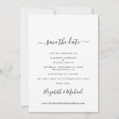 Gelukkig elke na het huwelijk van de Foto sparen d Save The Date (Achterkant)