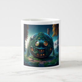 Gelukkig Emoji Huis Grote Koffiekop