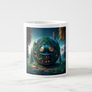 Gelukkig Emoji Huis Grote Koffiekop