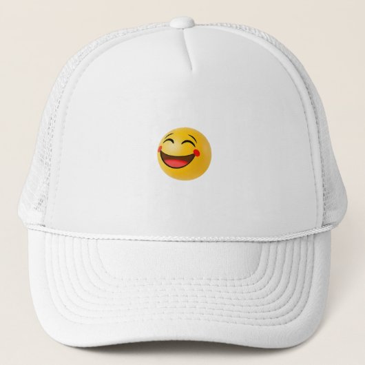 Gelukkig Emoji Trucker Pet (Voorkant)