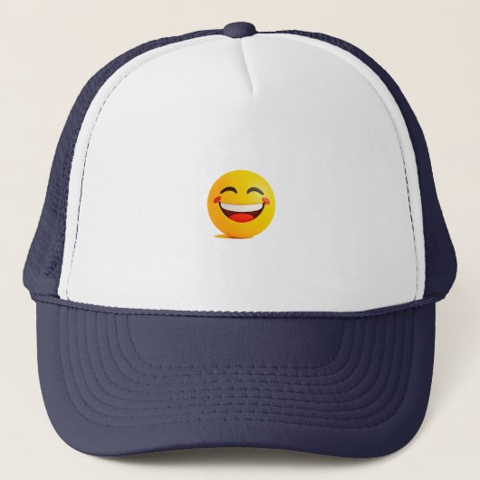 Gelukkig Emoji Trucker Pet (Voorkant)