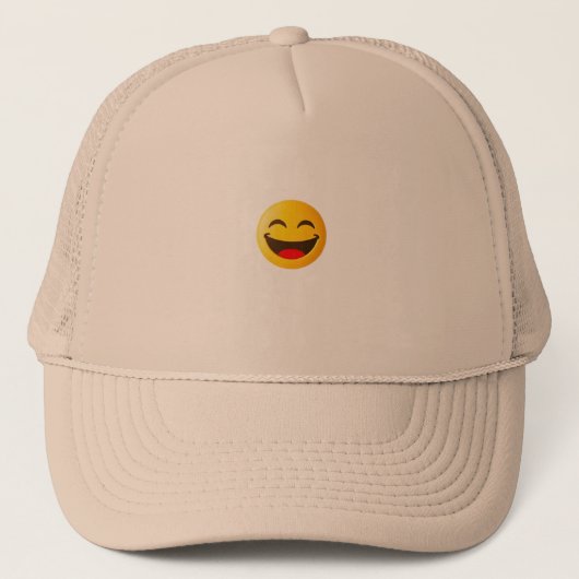 Gelukkig Emoji Trucker Pet (Voorkant)