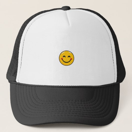 Gelukkig Emoji Trucker Pet (Voorkant)